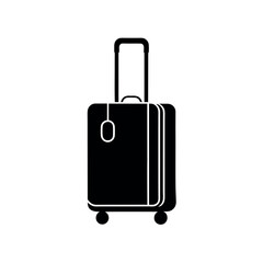 Travel Luggage with Tag Logo Icon Vector Illustration