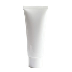 White cosmetic tube isolated on transparent background