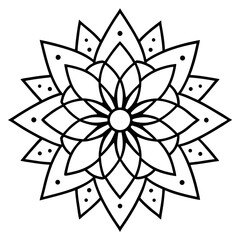Mandala Dot Art Line Illustration