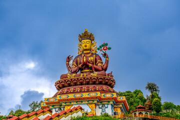 The Colossal statue of Buddha at Ravangla Buddha Park Pelling Sikkim