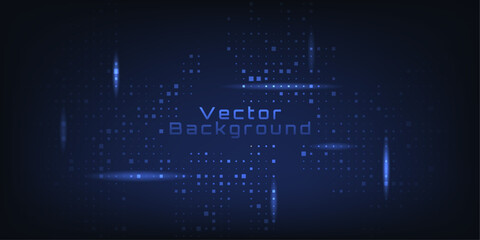 Vector background. Dark backdrop with digital neon elements. Design for wallpaper, background, banner, invitation.