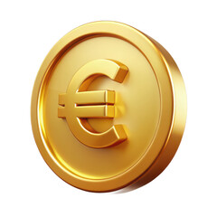 Obraz premium Euro coin gold currency finance investment wealth savings european economy money cash banking illustration
