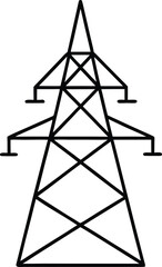 Outline Style Light Bulb Icon with a Glowing Filament