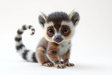 Fototapeta premium 3D Shibi-Makibaby (Lemur)