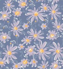 All over print design color matching illustration Nice wark Digital flower