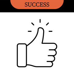 Success and Growth Editable Icons set. Vector illustration in modern thin line style of business icons: personal, professional, and financial growth, progress, career. Pictograms and infographics