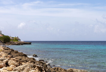 The coastline of Jan Thiel Curaçao.