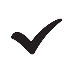 Simple and Smooth Check Mark or Tick Mark Silhouette for Approval and Affirmation