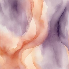 Fototapeta premium Lavender and Peach Watercolor Abstract Background