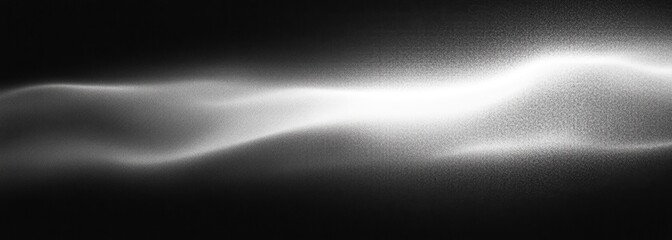 Abstract Flowing White Light Streaks, Metallic Grain Texture On Transparent Background