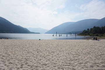 Scenic View of Six Mile Beach in Nelson, British Columbia