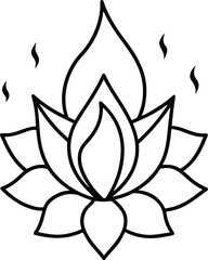 Unfolded Lotus Flame Surrounded by Broken Petal Shards