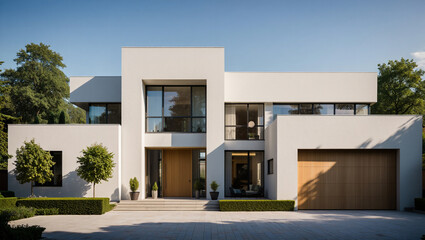 Modern Home Exterior Design Sleek Lines, Natural Light and Greenery for contemporary family lifestyle