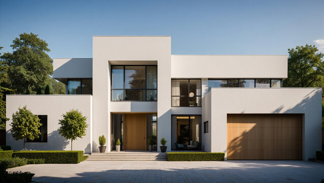 Modern Home Exterior Design Sleek Lines, Natural Light and Greenery for contemporary family lifestyle