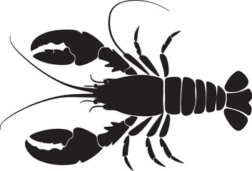 Lobster Silhouette Design for Seafood Lovers and Coastal Themes