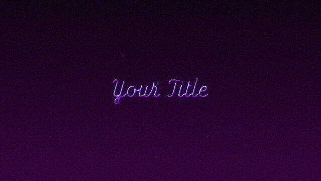 Retro Neon Title Animation for Wide Screen