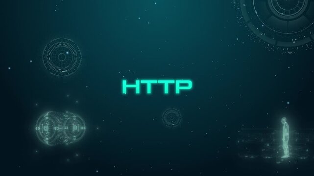 Technology Hud Digital Word HTTP