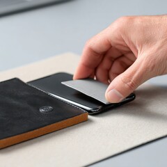 Person removing smartphone from pocket