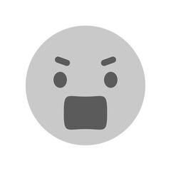 すごく怒っている顔の絵文字 - 反対や抗議、ケンカやハラスメントなどのシンプルなイメージ素材