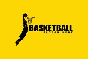 Basketball Players Silhouettes in Action	