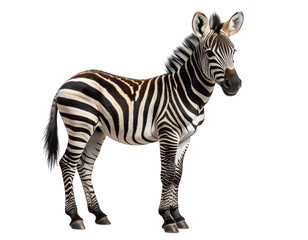 zebra on white background