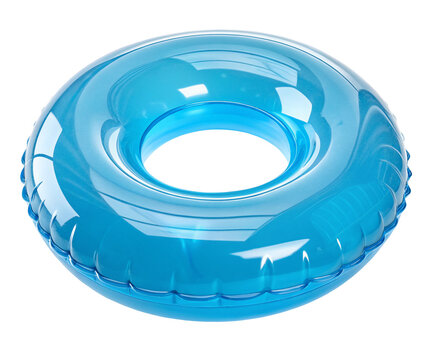 Blue swim ring inflatable pool float safety summer accessory for swimming and water activities