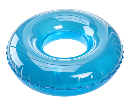 Blue swim ring inflatable pool float safety summer accessory for swimming and water activities