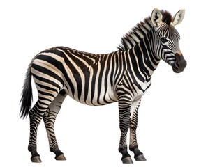 zebra isolated on white background
