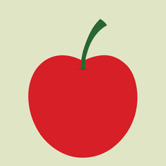 fresh acerola fruit red apple vector illustration
