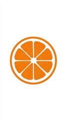 Orange slice graphic, textured