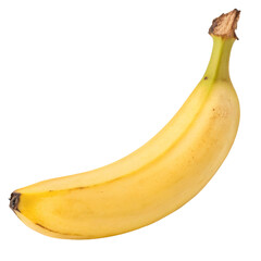 Banana realistic fruit isolated on transparent background  
