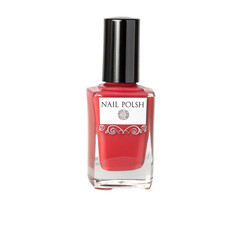 Nail polish bottle design with label isolated on transparent background  
