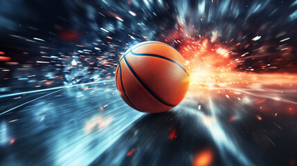 Flaming Basketball
