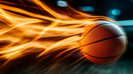 Flaming Basketball