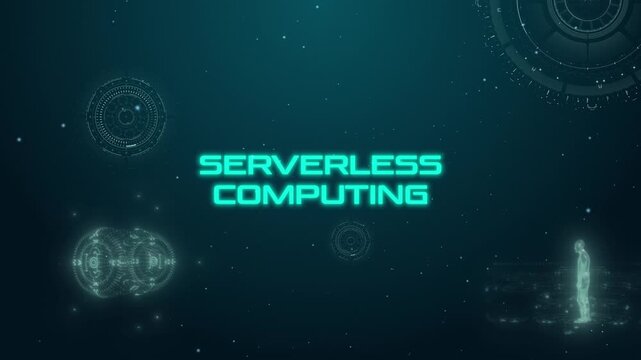 Technology Hud Digital Word Serverless Computing
