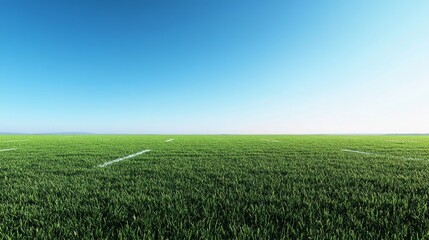 Fototapeta premium Football field background sports ground high-resolution image clear sky aerial view grass texture for seo impact