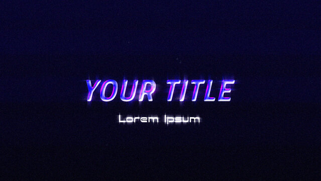 VHS Damaged Title Animation for Wide Screen