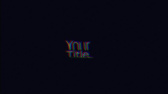 Fast Glitch Intro Title Animation for Wide Screen