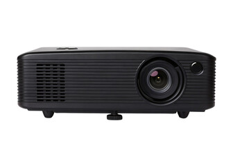 Fototapeta premium Black Rectangular Video Projector On Transparent Background