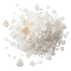 Top view of salt on transparent background isolated on transparent background  
