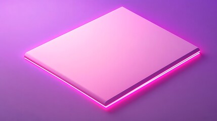 Pink square on gradient background