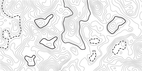 Black and white lines seamless Topographic map patterns, topography line map. Vintage outdoors style. The stylized height of the topographic map contour in lines and contours isolated on transparent.