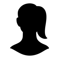 Black vector illustration of abstract people, featuring male and female head profiles with intricate hair and beauty outlines
