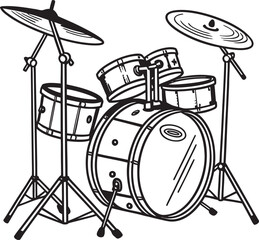 drum kit isolated on white