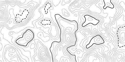 Black and white lines seamless Topographic map patterns, topography line map. Vintage outdoors style. The stylized height of the topographic map contour in lines and contours isolated on transparent.