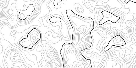 Black and white lines seamless Topographic map patterns, topography line map. Vintage outdoors style. The stylized height of the topographic map contour in lines and contours isolated on transparent.