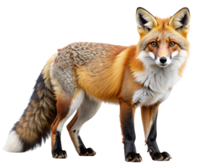 red fox vulpes 4 years old standing