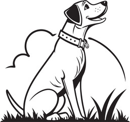 vector illustration of a dog