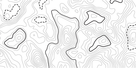 Black and white lines seamless Topographic map patterns, topography line map. Vintage outdoors style. The stylized height of the topographic map contour in lines and contours isolated on transparent.