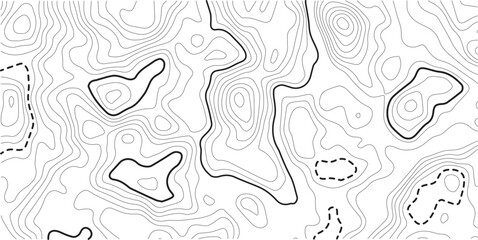 Black and white lines seamless Topographic map patterns, topography line map. Vintage outdoors style. The stylized height of the topographic map contour in lines and contours isolated on transparent.